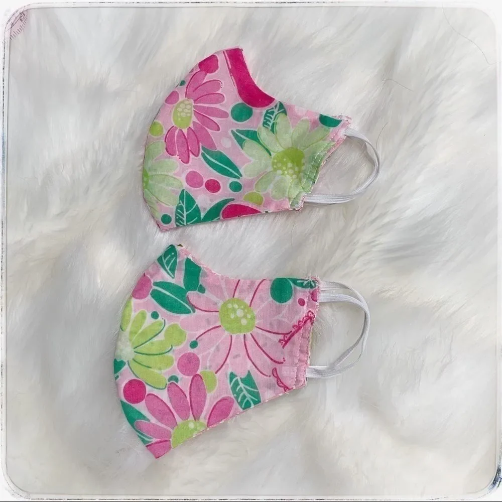 Handmade Lilly Pulitzer kids mask